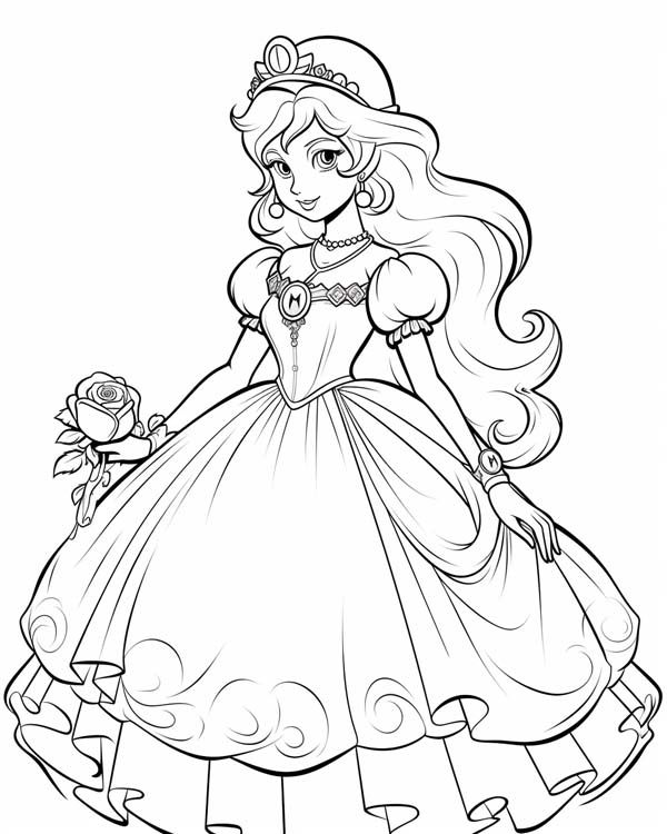 Princess Peach coloring page