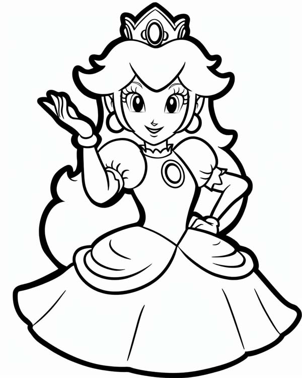 Princess Peach coloring page
