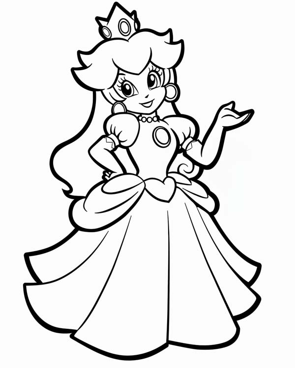 Princess Peach coloring page