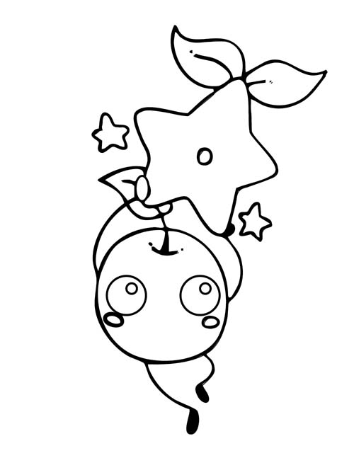 Stardew Valley coloring page of a Junimo