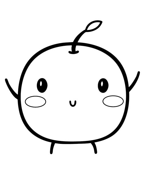 Stardew Valley coloring page of a Junimo