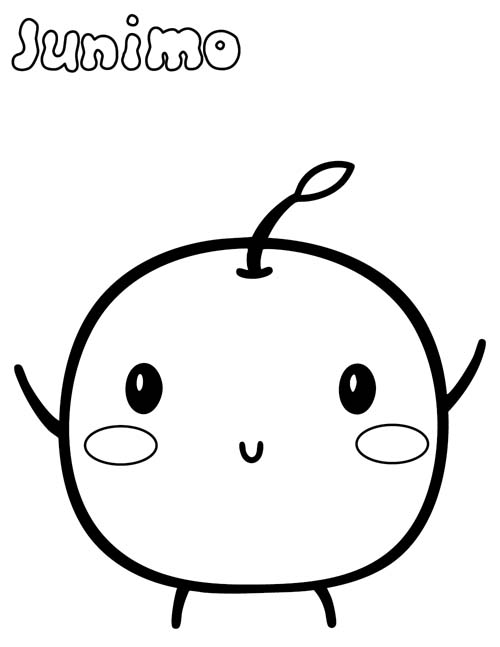 Stardew Valley coloring page of a Junimo
