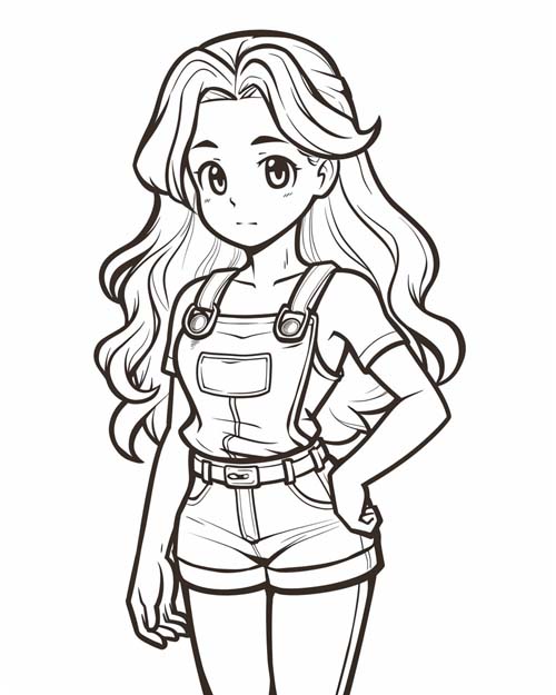 Stardew Valley farmer coloring page