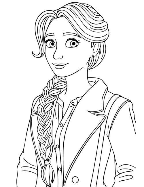 Stardew Valley coloring page of Leah