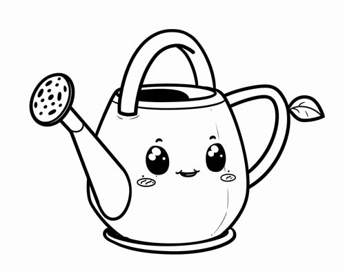 Stardew Valley coloring page of the watering can