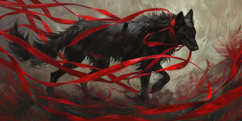 artwork of Fenrir bound with Gleipnir