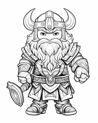 viking warriors coloring page