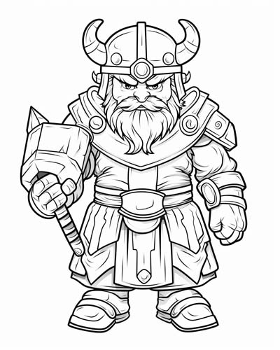 viking warriors coloring page