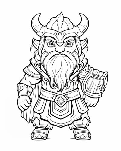 viking warriors coloring page