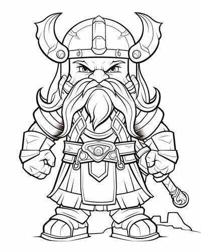 viking warriors coloring page