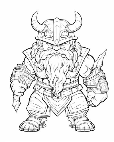 viking warriors coloring page