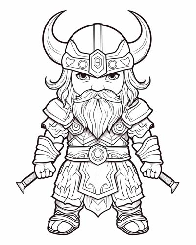 viking warriors coloring page