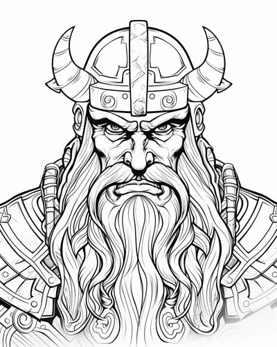 viking warriors coloring page