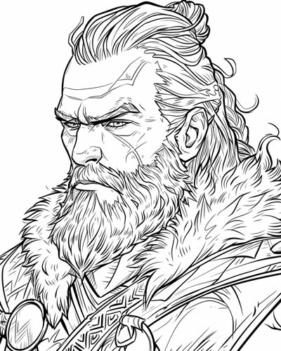 viking warriors coloring page