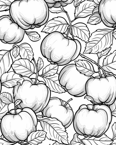 coloring page of the apples of immortality