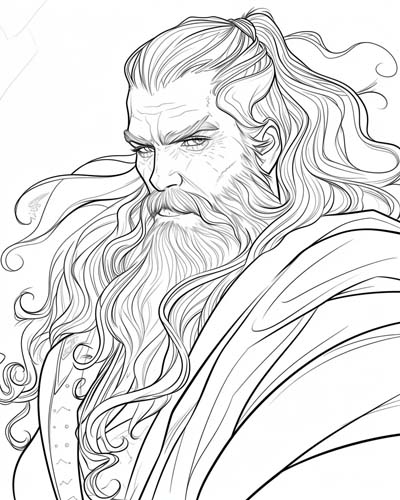 the norse god Heimdall coloring page