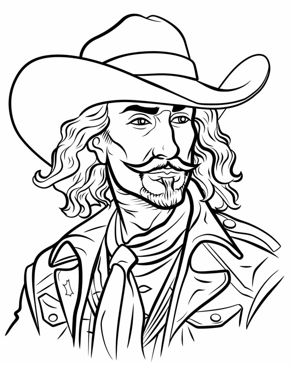 Legends of the West coloring page: Buffalo Bill