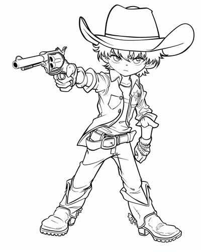 cowboy coloring page