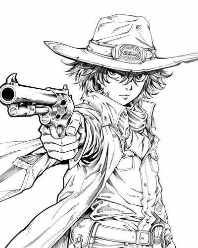 cowboy coloring page