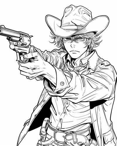 cowboy coloring page