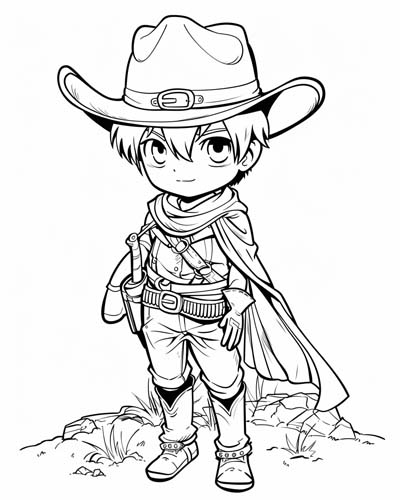 cowboy coloring page