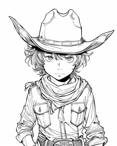 cowboy coloring page