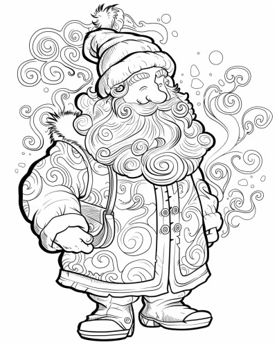 father winter coloring page