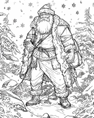 father winter coloring page