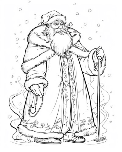 father winter coloring page