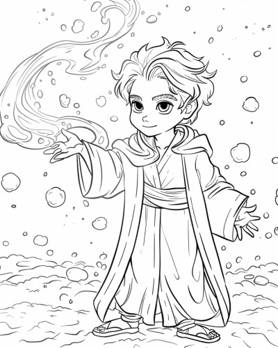 ice mage coloring page