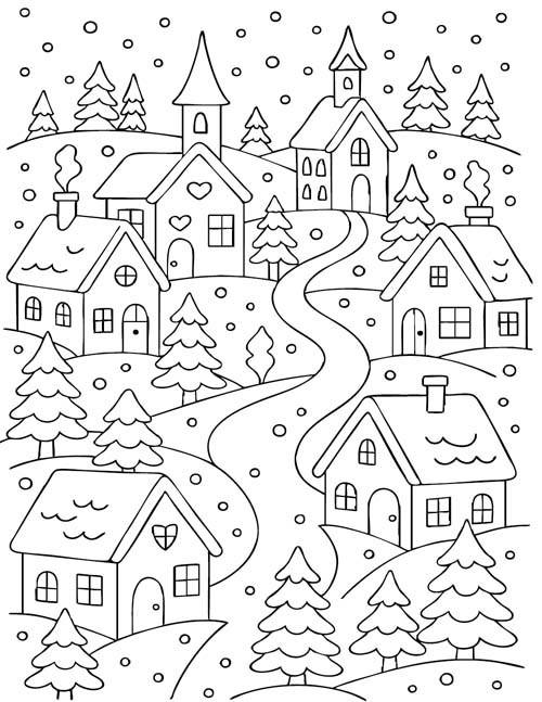 winter in the village