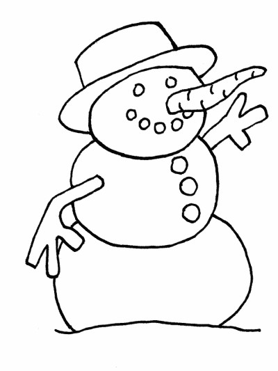 snowman coloring page