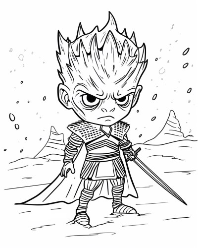 white walker coloring page
