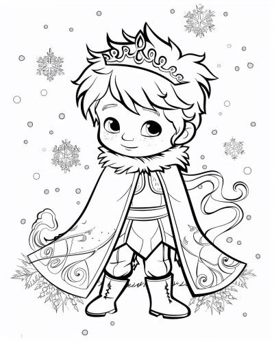 Winter Prince coloring page