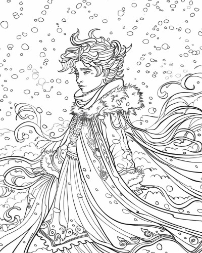 Winter Prince coloring page
