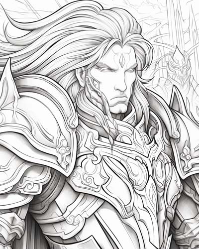 World of Warcraft blood elf coloring page