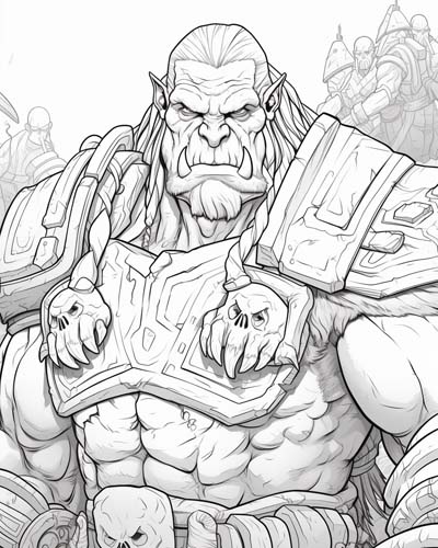 World of Warcraft death-knight coloring page