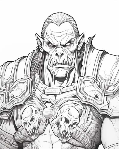 World of Warcraft death-knight coloring page