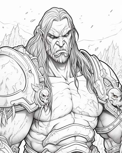 World of Warcraft death-knight coloring page