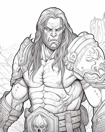 World of Warcraft death-knight coloring page
