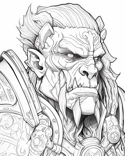 World of Warcraft death-knight coloring page