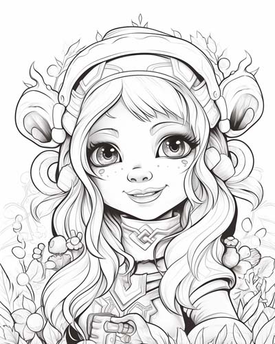 World of Warcraft gnome coloring page