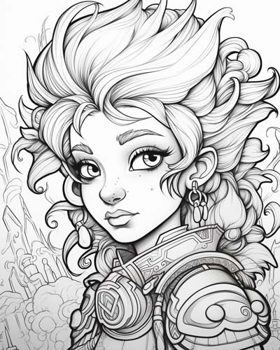 World of Warcraft gnome coloring page