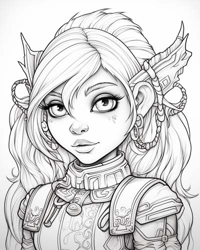 World of Warcraft gnome coloring page