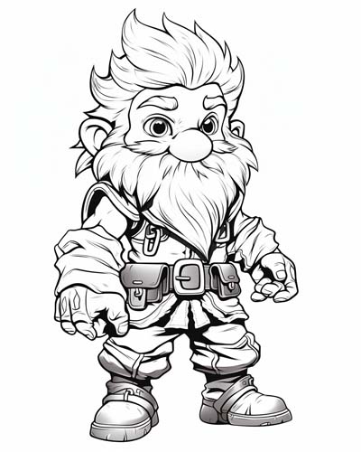 World of Warcraft gnome coloring page