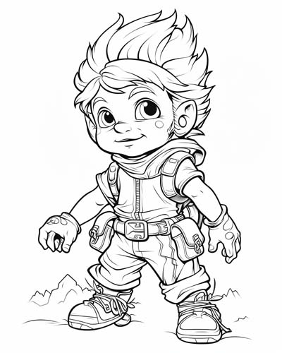 World of Warcraft gnome coloring page