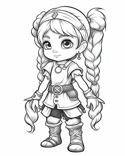 World of Warcraft gnome coloring page