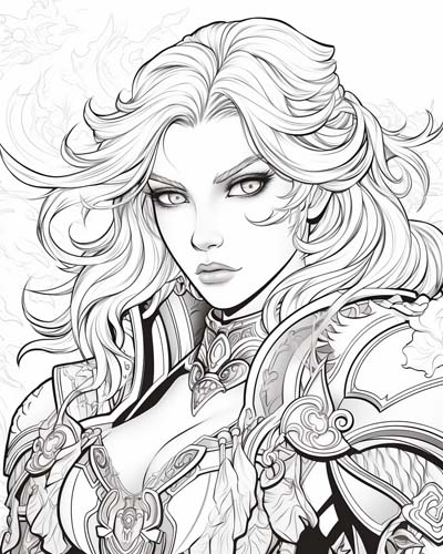 World of Warcraft human coloring page