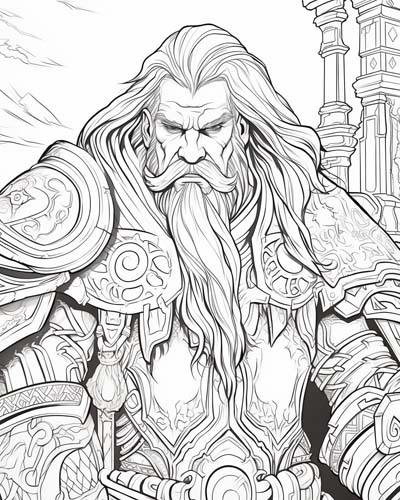 World of Warcraft human coloring page