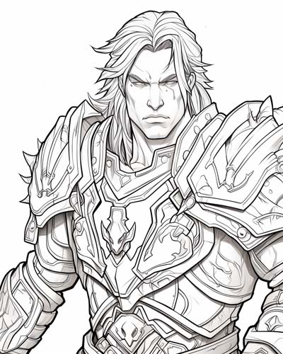 World of Warcraft human coloring page